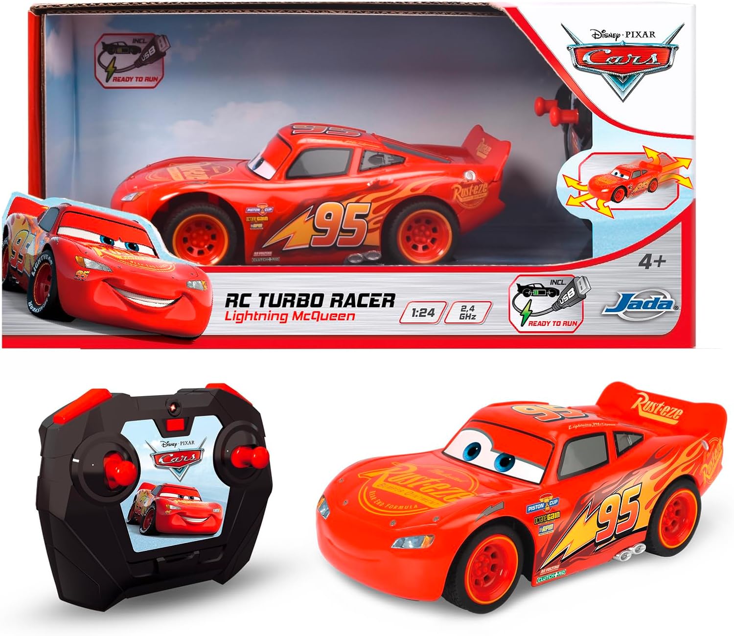 Disney Cars RC Turbo Racer Lightning McQueen 1:24 Modern