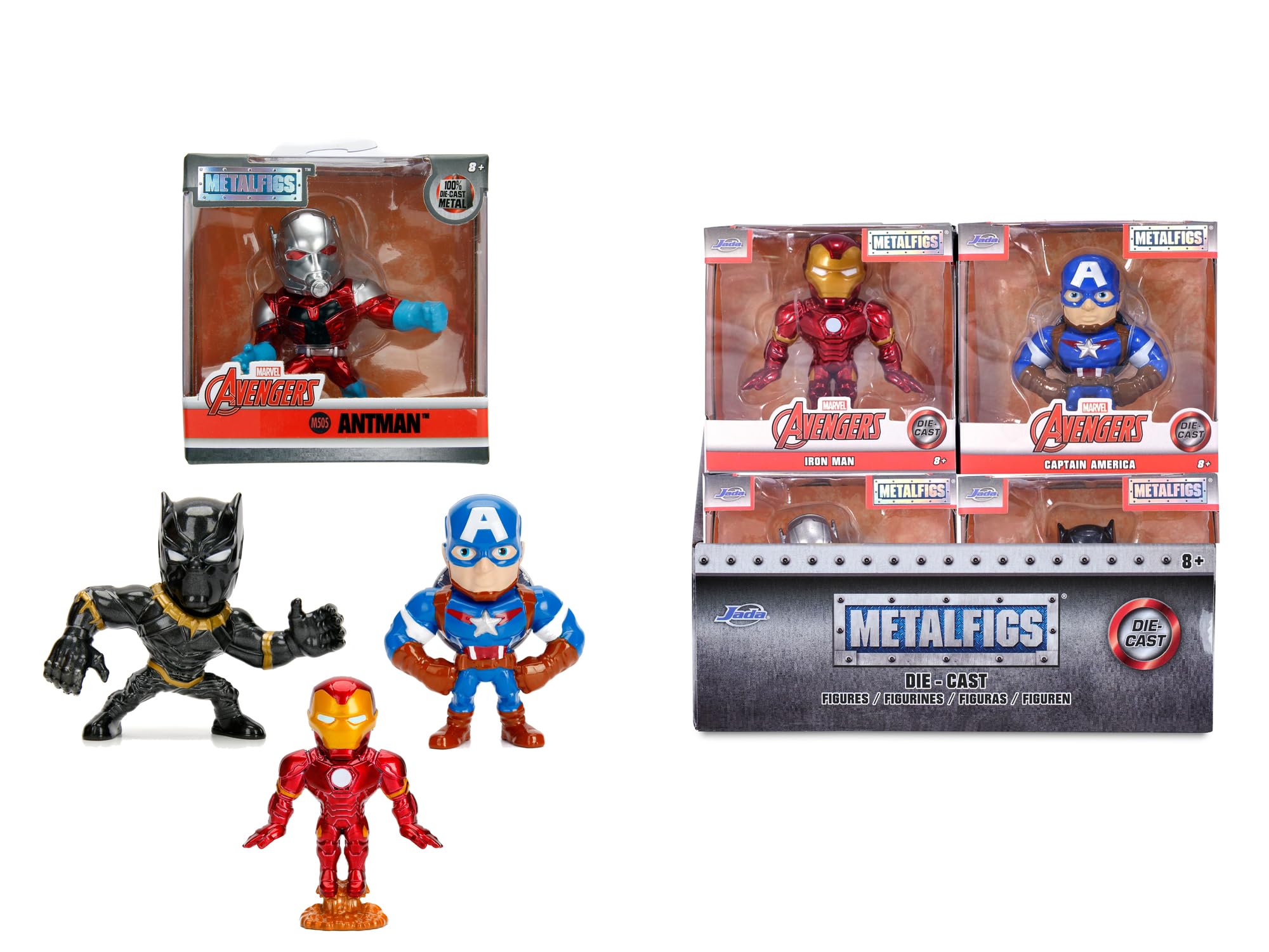 Jada Toys - Avengers Single Pack Figures, 2.5 Inches, 4 Assorted Modern