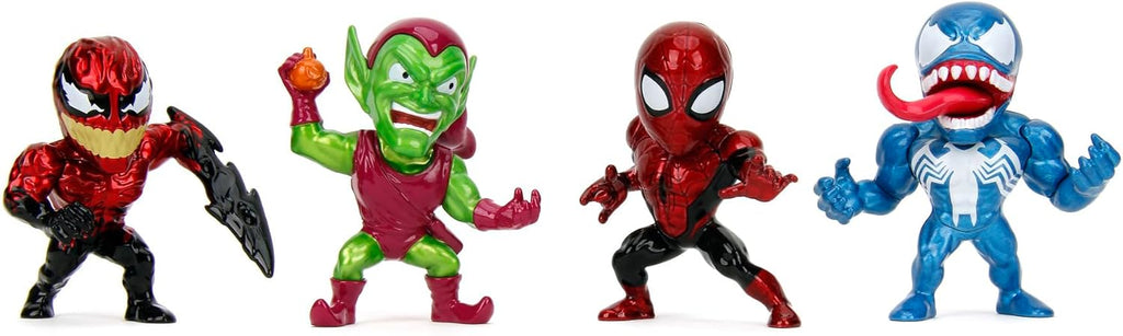 Jada Toys Marvel Spider-Man Figure (1 Piece) - 1 of 4 Collectible Metal Figures (Spider-Man, Venom, Green Goblin or Toxin) for Fans and Collectors from 8 Years, Wave 3, Random Selection, 6.5 cm