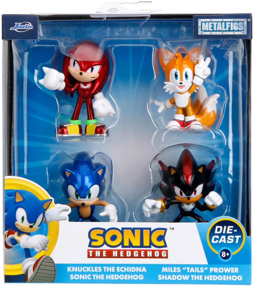 Jada - Metal Figures - Sonic - 4 Figurines - Iconic Characters - Sonic
