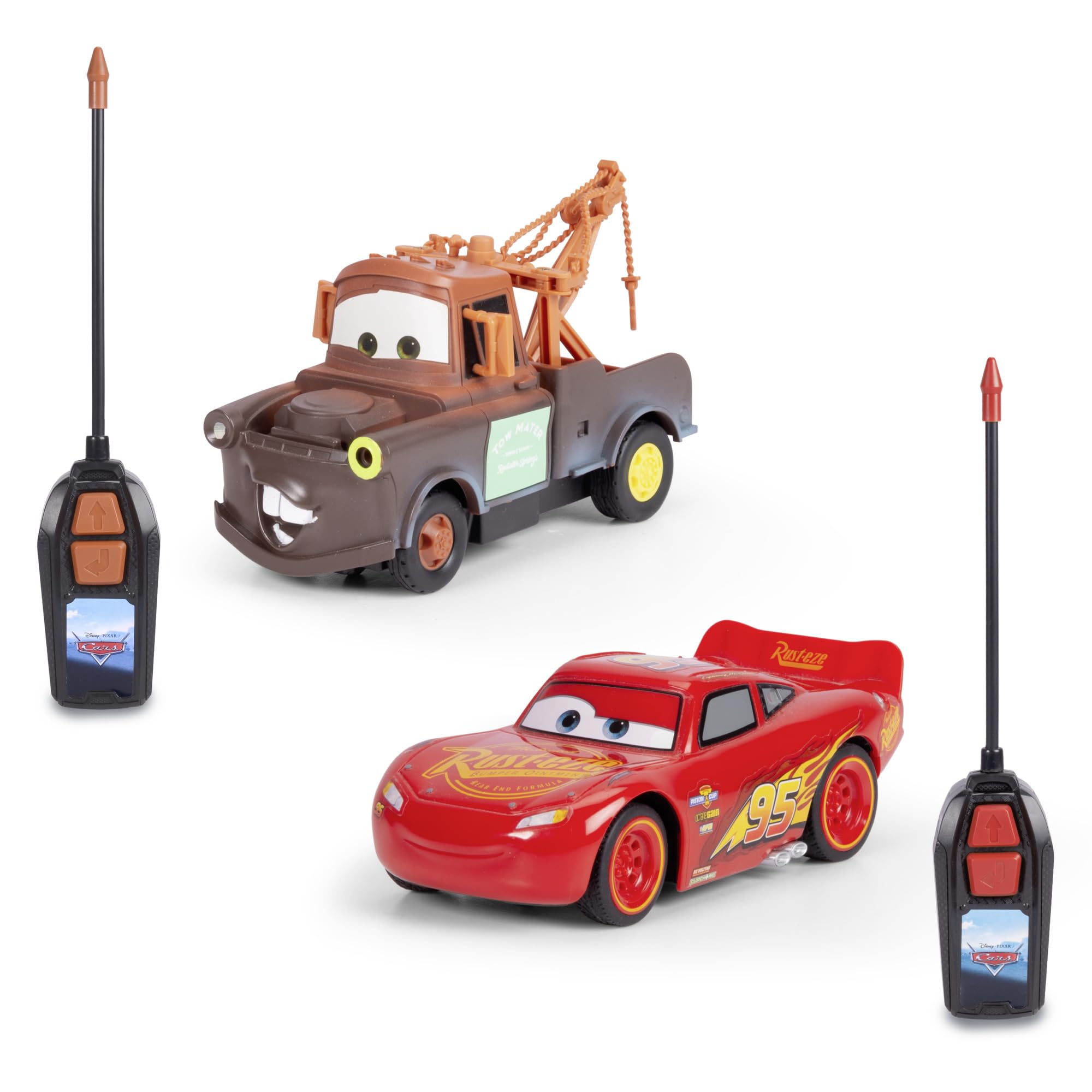Jada Toys Cars RC Cars Lightning McQueen & Hook (Mater) by Disney Pixar