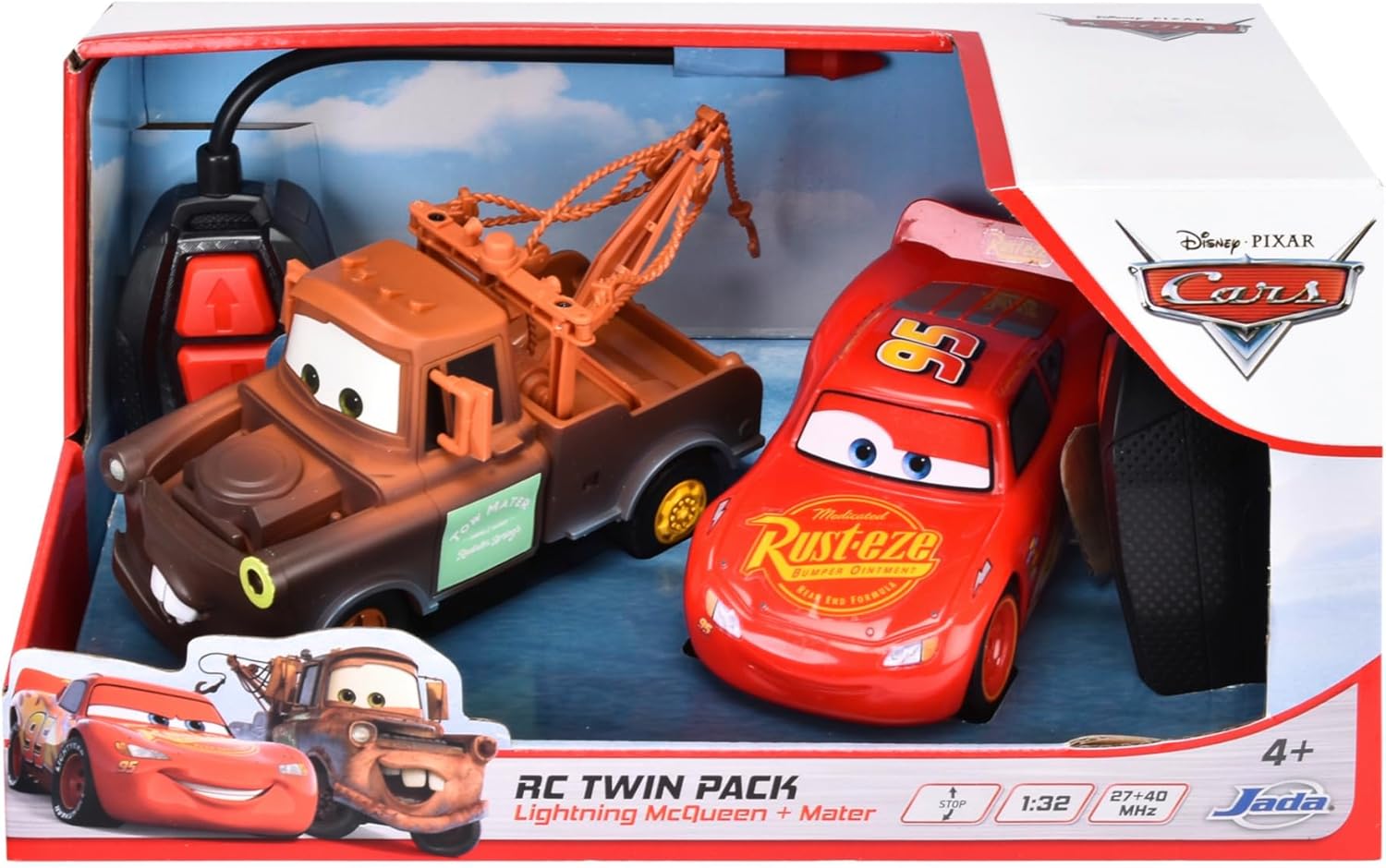 Jada Toys Cars RC Cars Lightning McQueen & Hook (Mater) by Disney Pixar