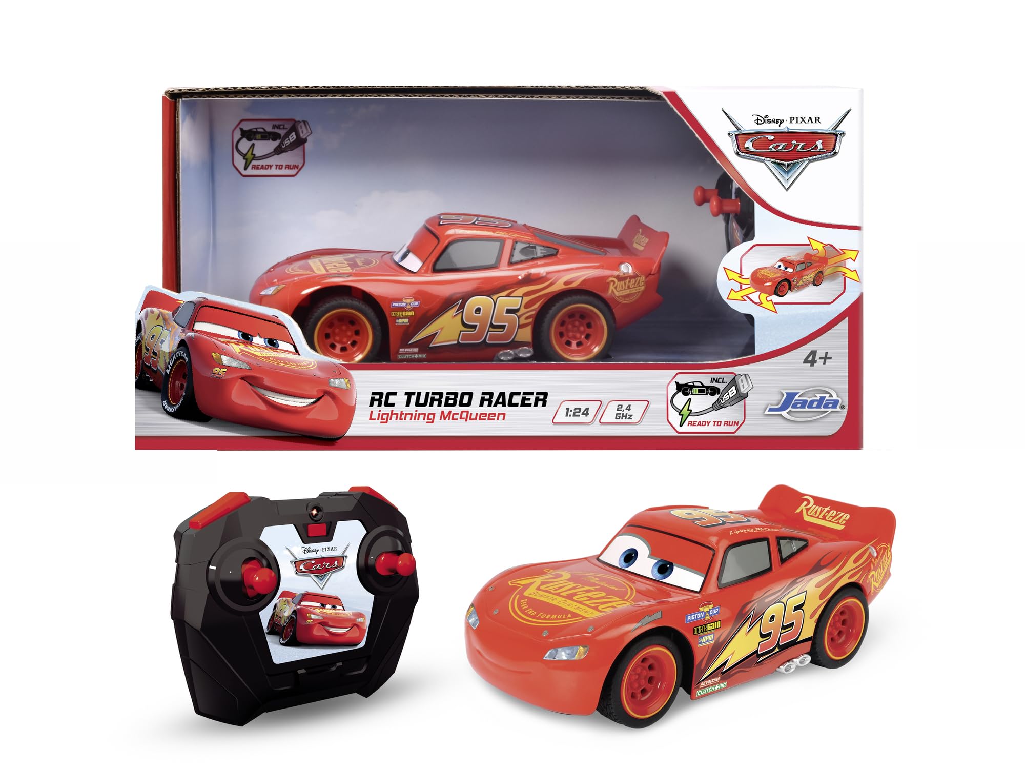 Disney Cars RC Turbo Racer Lightning McQueen 1:24 Modern