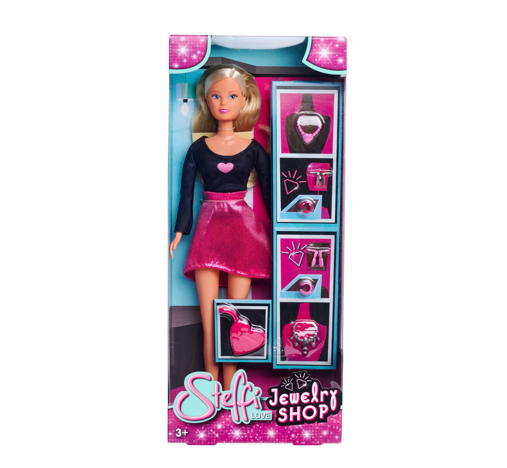 Simba Steffi Love Jewellery Shop Toy Doll in Jewellery Shop with Lots