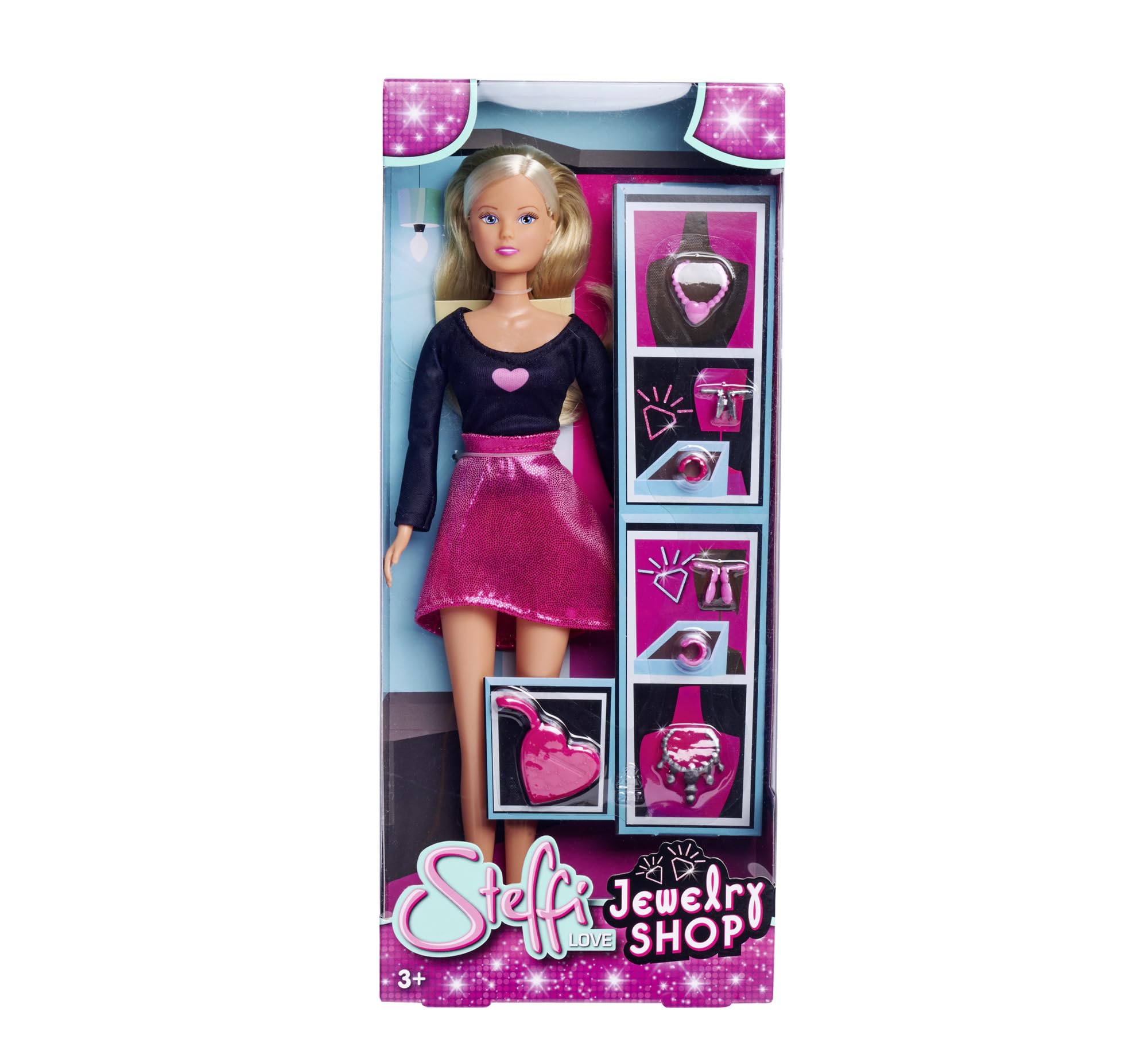 Simba Steffi Love Jewellery Shop Toy Doll in Jewellery Shop with Lots