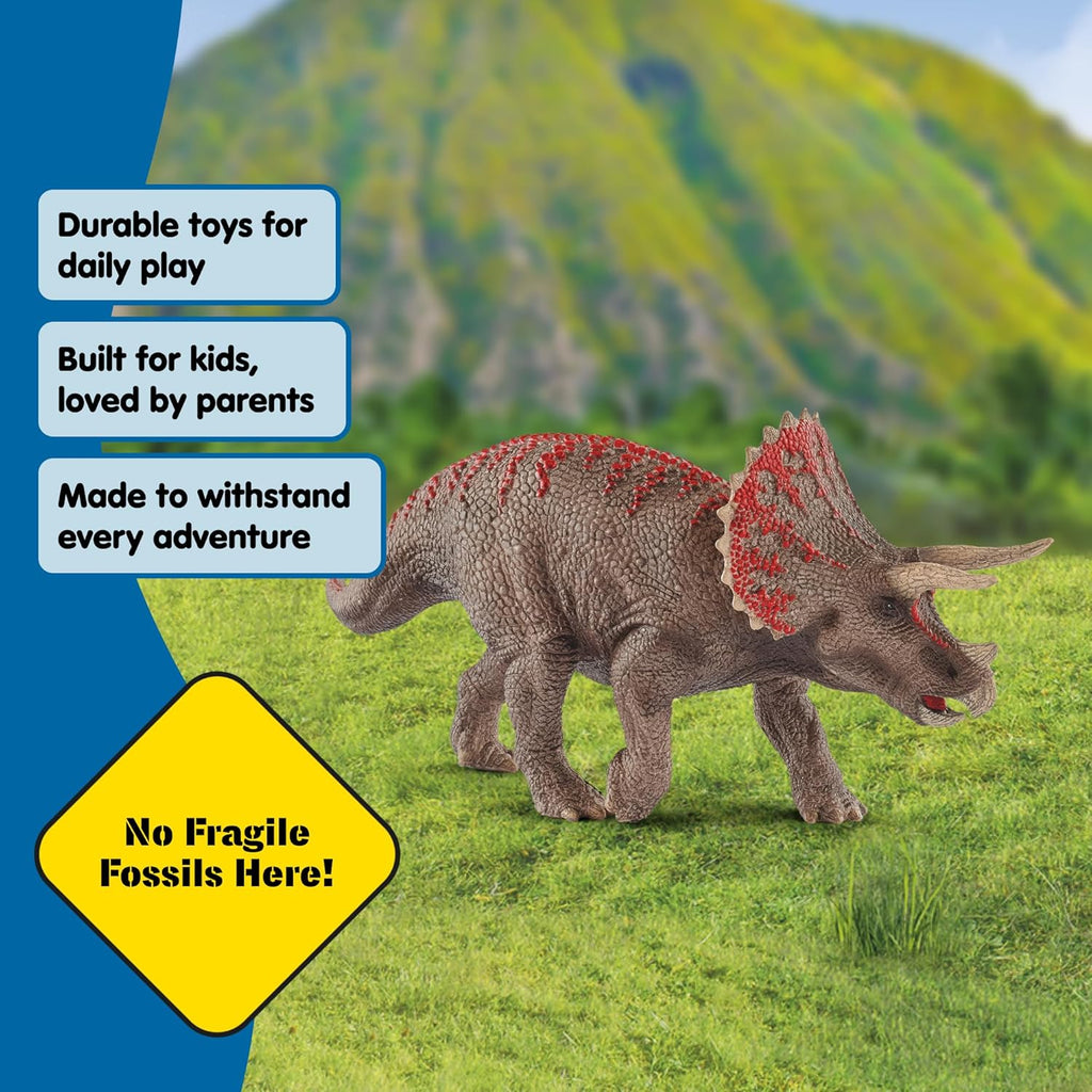Schleich Dinosaurs 4" Realistic Triceratops Dinosaur Figure