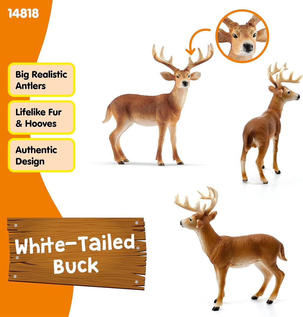 Schleich Wild Life White Tail Buck Deer Figurine