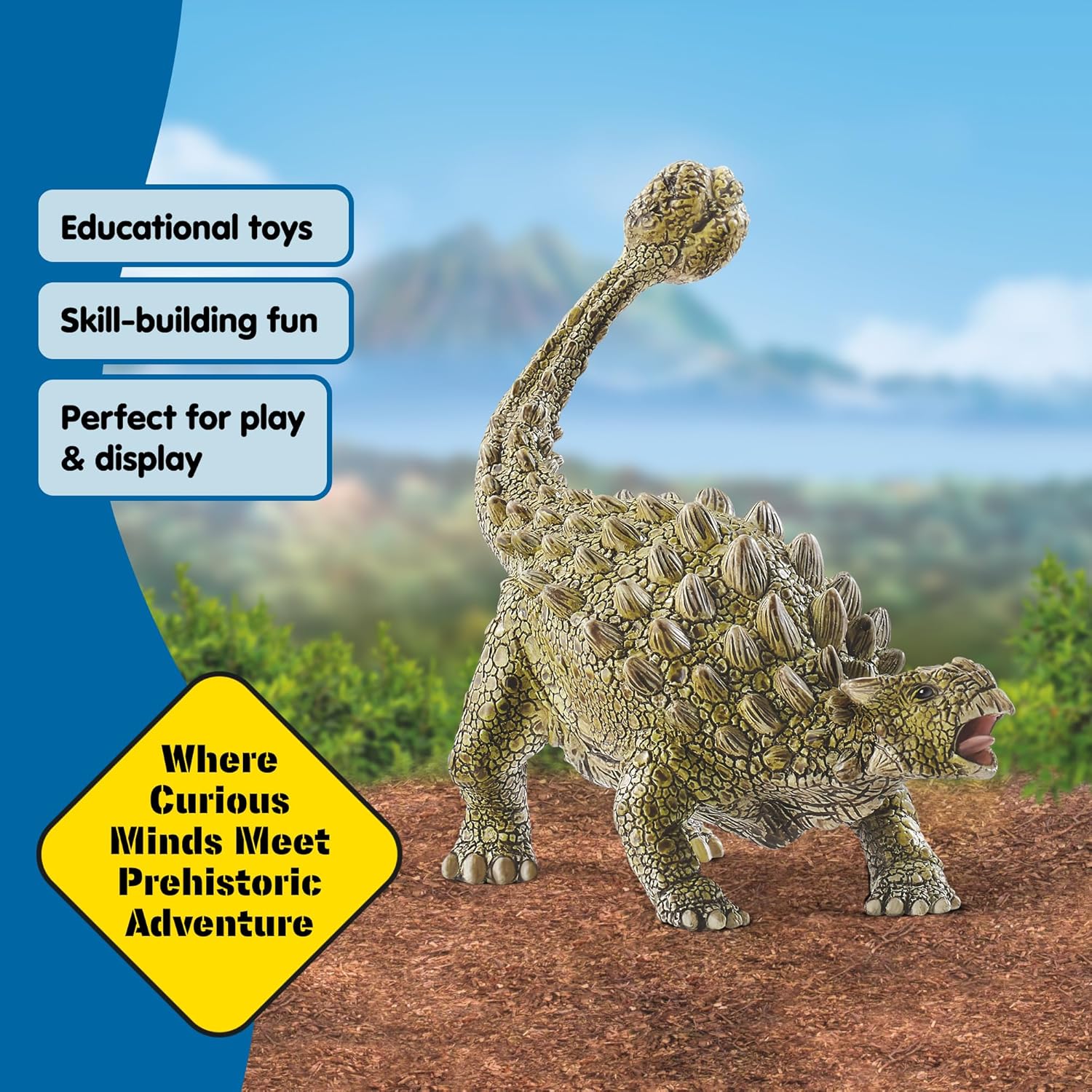 Schleich Dinosaurs Anklyosaurus Dinosaur Figurine with Realistic