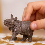 Schleich Wild Life Realistic Baby Indian Rhinoceros Figurine