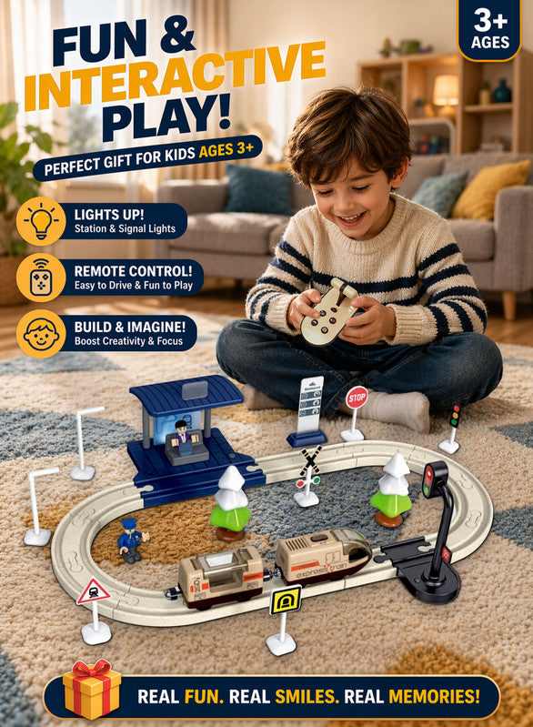 Choo Train - Remote Control Electric Train Track Set - 48 Pcs