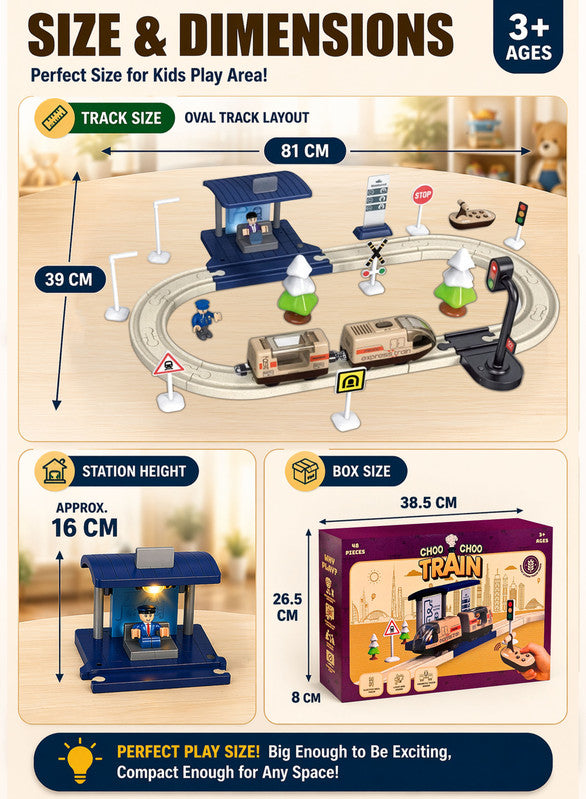 Choo Train - Remote Control Electric Train Track Set - 48 Pcs