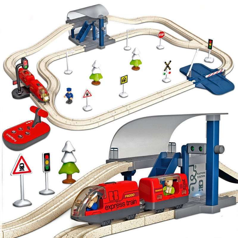 Choo Train - Remote Control Electric Train Track Set - 83 Pcs