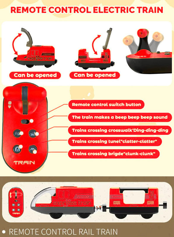 Choo Train - Remote Control Electric Train Track Set - 83 Pcs