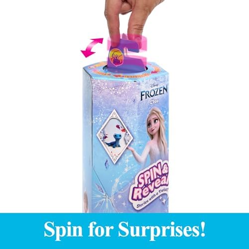 Mattel Disney Frozen Elsa Fashion Doll Set, Spin & Reveal with 11 Surprises Including 5