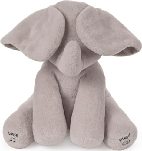 GUND Animated Flappy the Elephant Stuffed Animal Plush, Grey, 30.5 cm