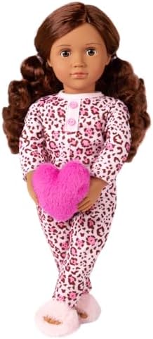 Our Generation Doll w/Leopard Pajama & Heart Pillow, Gracia