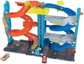Hot Wheels City Transforming Race Tower Playset, Track Set with 1 Toy Car