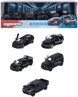 Majorette Car Set Black Edition (5 Cars)
