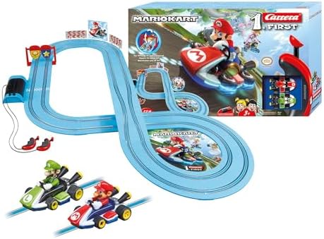 Carrera FIRST Mario vs Luigi Slot Car Racing Set (2.4m) I Battery