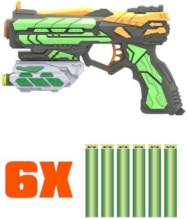 Hip Shot Lock & Load Compact Dart Handgun for Kids, Includes 6 Darts, Quick Reload
