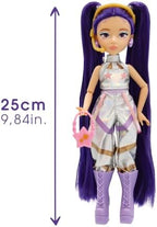 K-POP IDOL Mina Fashion K-Pop Starlight Doll, Purple Hair with Anklets, 3 Accessories to