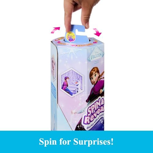 Mattel Disney Frozen Anna Fashion Doll Set Spin & Reveal with 11 Surprises Including 5