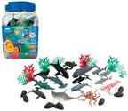 30 pcs ocean animal playset in 3.2L bucket