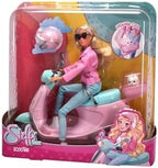 Simba Steffi Love Chic City Scooter Doll Set, 29 cm Fashion Doll with 27 cm Pink Scooter