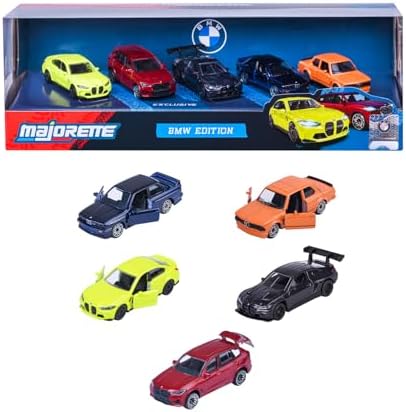 Majorette BMW Giftpack 5 Metal Cars 7.5 cm Set of 5 BMW Vehicles with 2 Exclusive Models