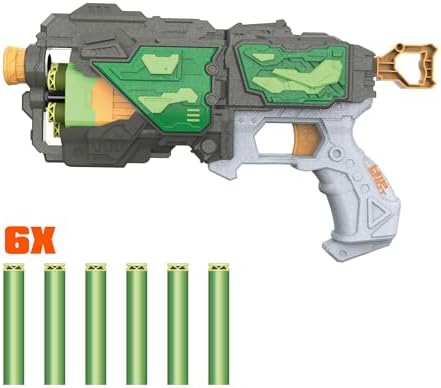 Hip Shot Ray Flame Power Dart Blaster for Kids, Includes 6