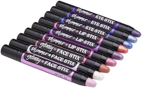 Shimmer N Sparkle Twist Up Beauty Sparklers, Multi-Use Shimmer Sticks for Eyes, Lips &