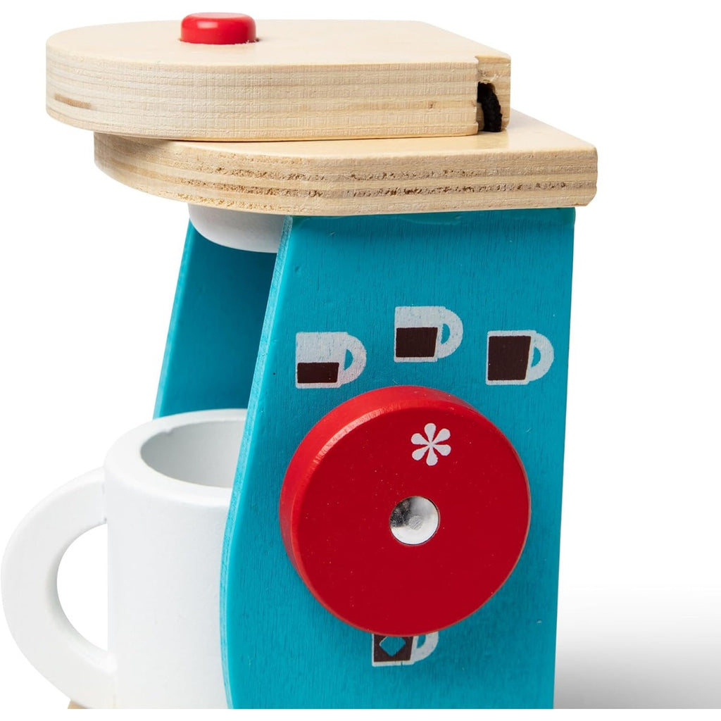 Melissa & Doug 11-Piece Brew and Serve Wooden Coffee Maker Set