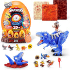 Smashers Dino Egg Hunt by Zuru, Includes Over 35 Surprises, Comes with Dino Light Up Egg, Dinosaur Figures, Slime, Sand, Mini Eggs, Collectible Toys for Kids to Smash and Build