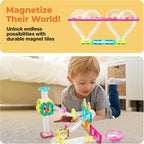 PicassoTiles Magnet Tiles Building Block Travel Size Magnetic Marble