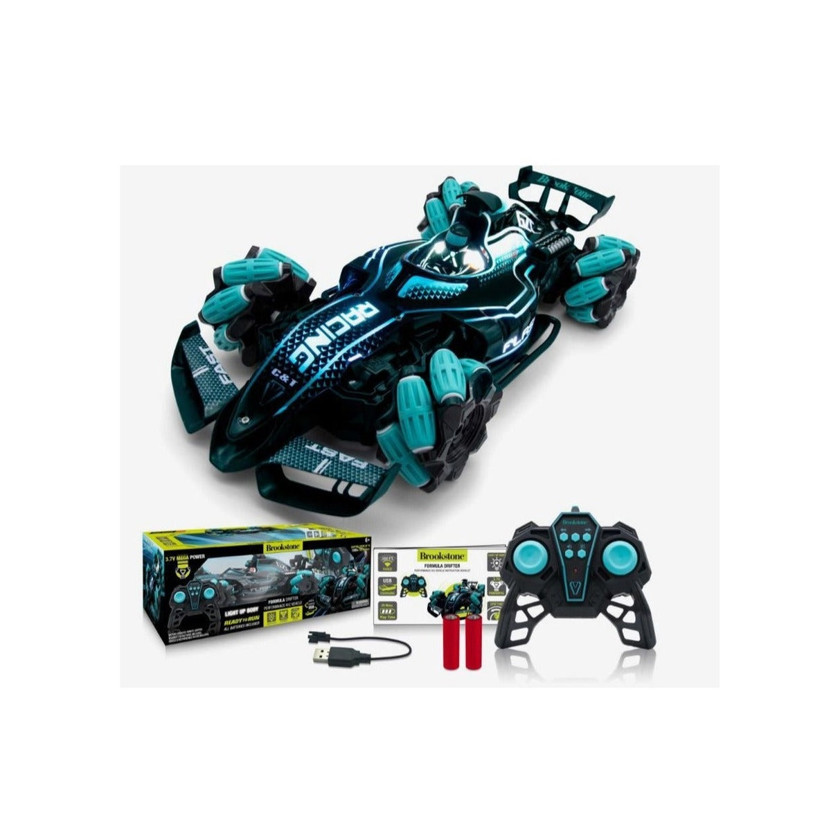 Crazon Musical Smoking Racing Car 2.4G Blue