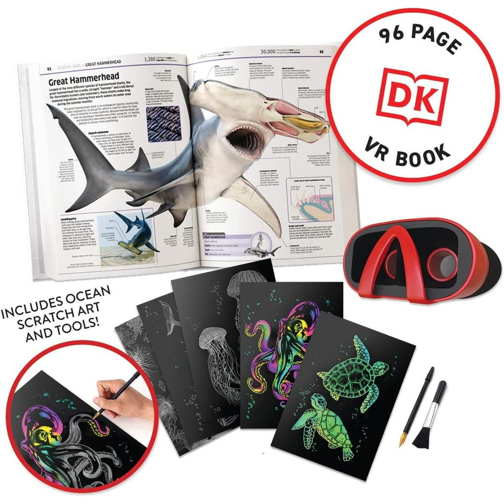 Abacus Brands Virtual Reality Oceans! Gift Box - Illustrated Interactive VR Book and STEM Learning Activity Set - for