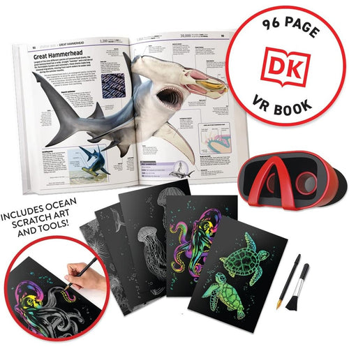 Abacus Brands Virtual Reality Oceans! Gift Box - Illustrated Interactive VR Book and STEM Learning Activity Set - for