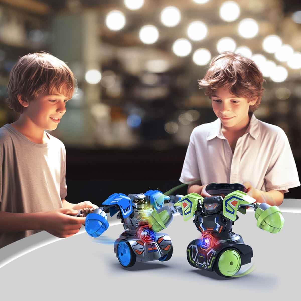 SilverLit YCOO Robo Kombat Tornado, Interactive Robot Fighting Toy with 360° Spin & Super Tornado Punch, 2 Battle Modes AI & Multiplayer, Sound Effects, LED Power Belt, optimal for Kids 5+