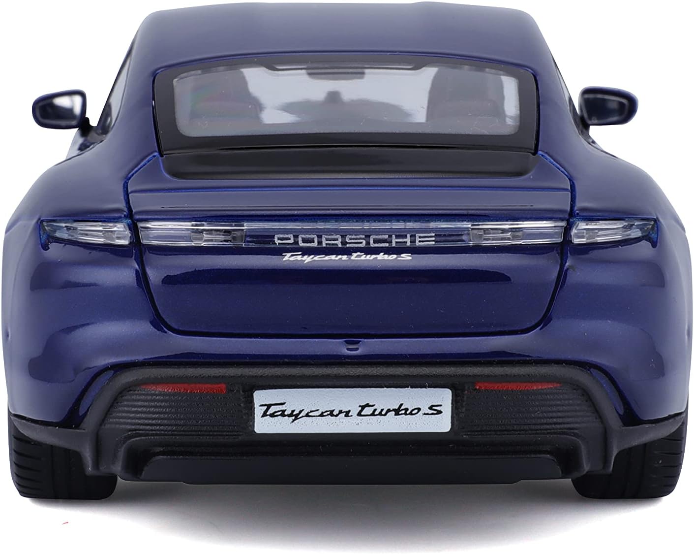 Bburago -18-21098B Porsche Taycan Turbo S in Blue in 1/24 Scale (18-21098B), Unisex, Children, Colour