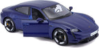 Bburago -18-21098B Porsche Taycan Turbo S in Blue in 1/24 Scale (18-21098B), Unisex, Children, Colour