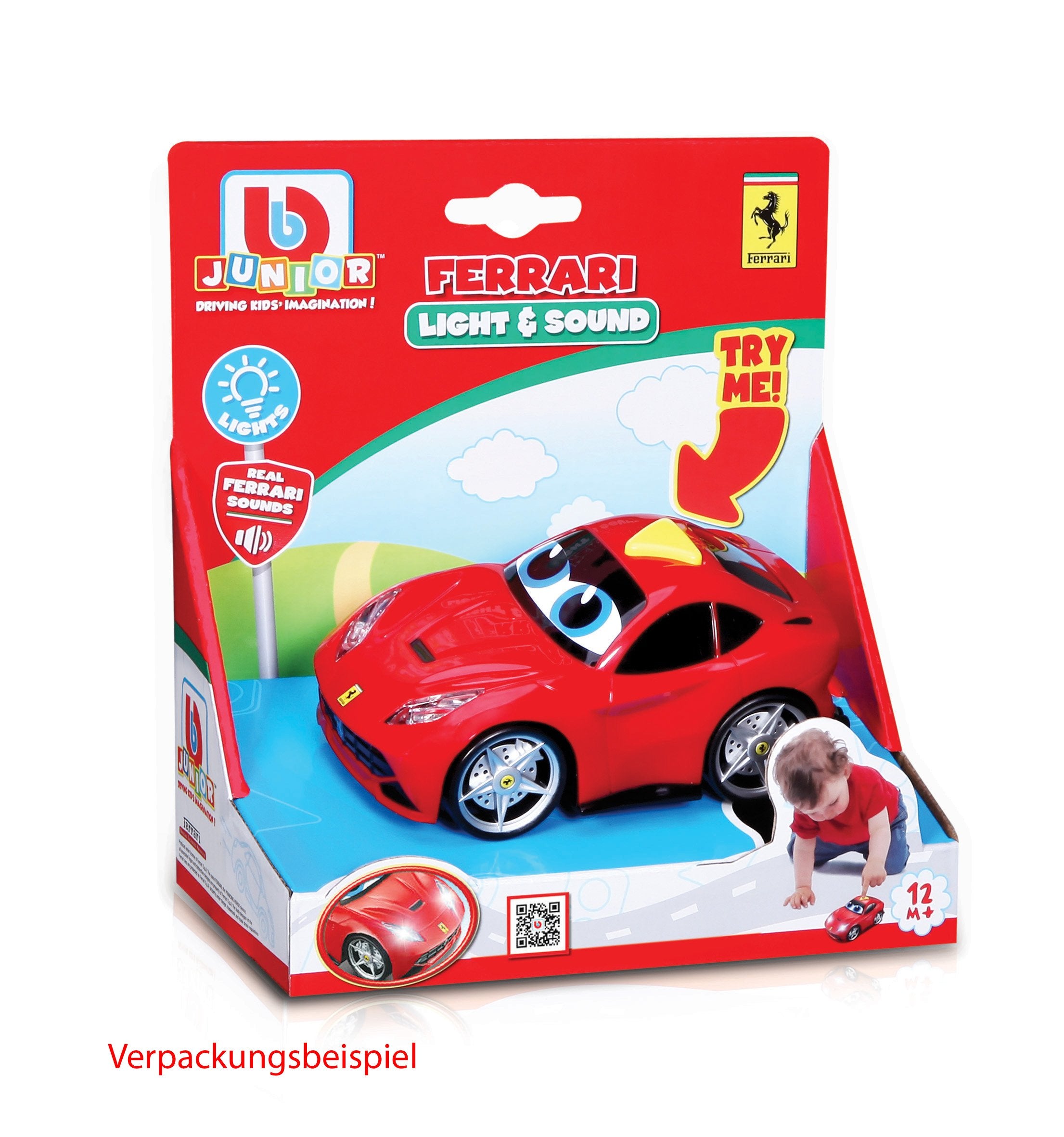 BB Junior Play & Go Ferrari Light & Sound 488 GTB Vehicle