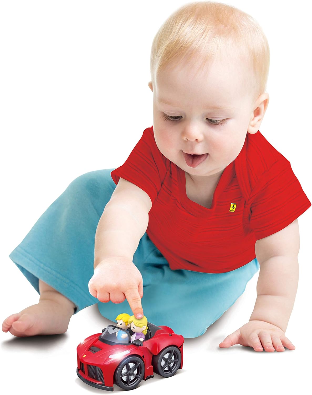 Bburago Bb Junior Ferrari Poppin Drivers Preschool Toy Car, Red