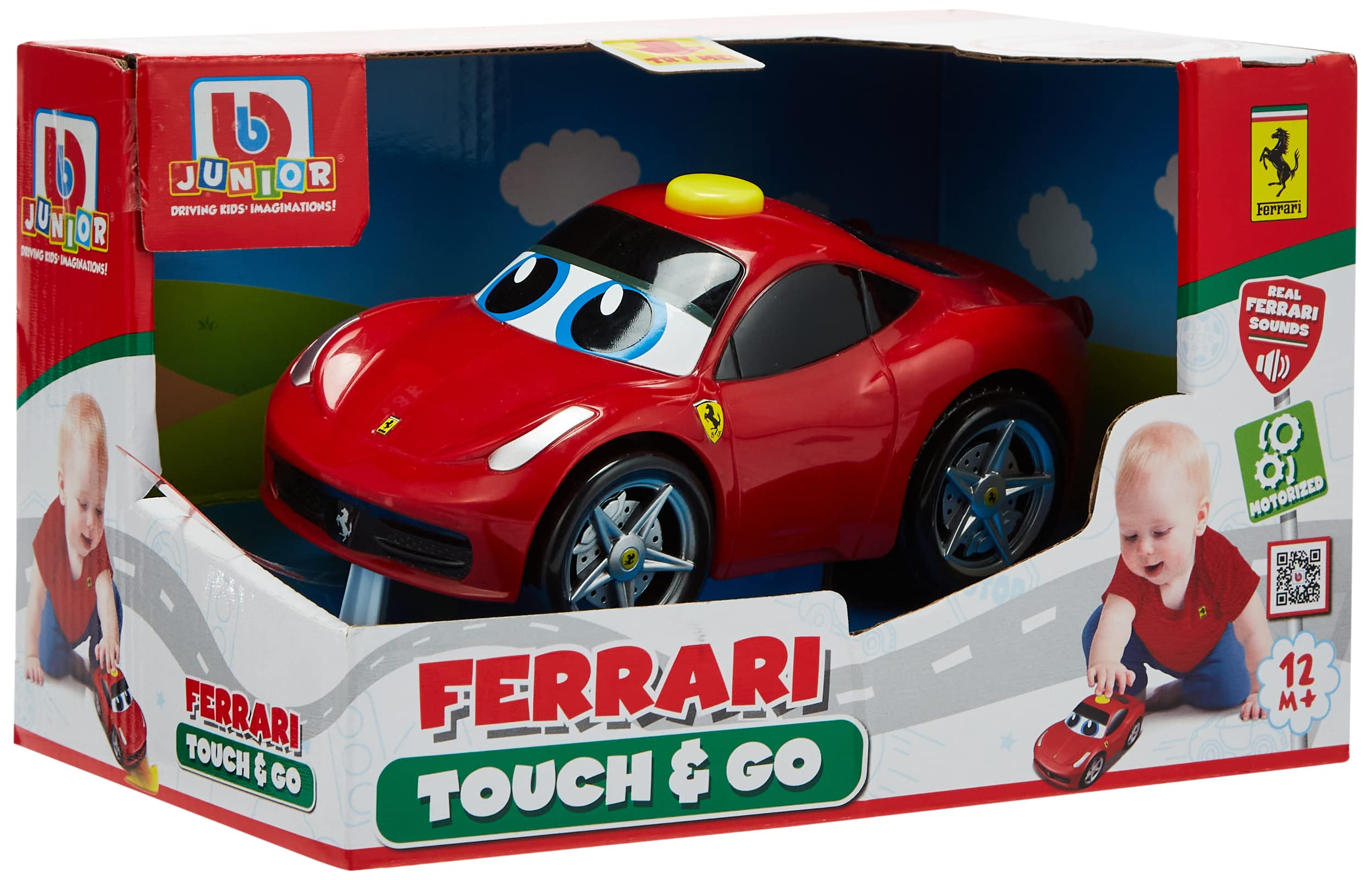 BB Junior Play & Go Ferrari Touch n Go 458 Italia Vehicle
