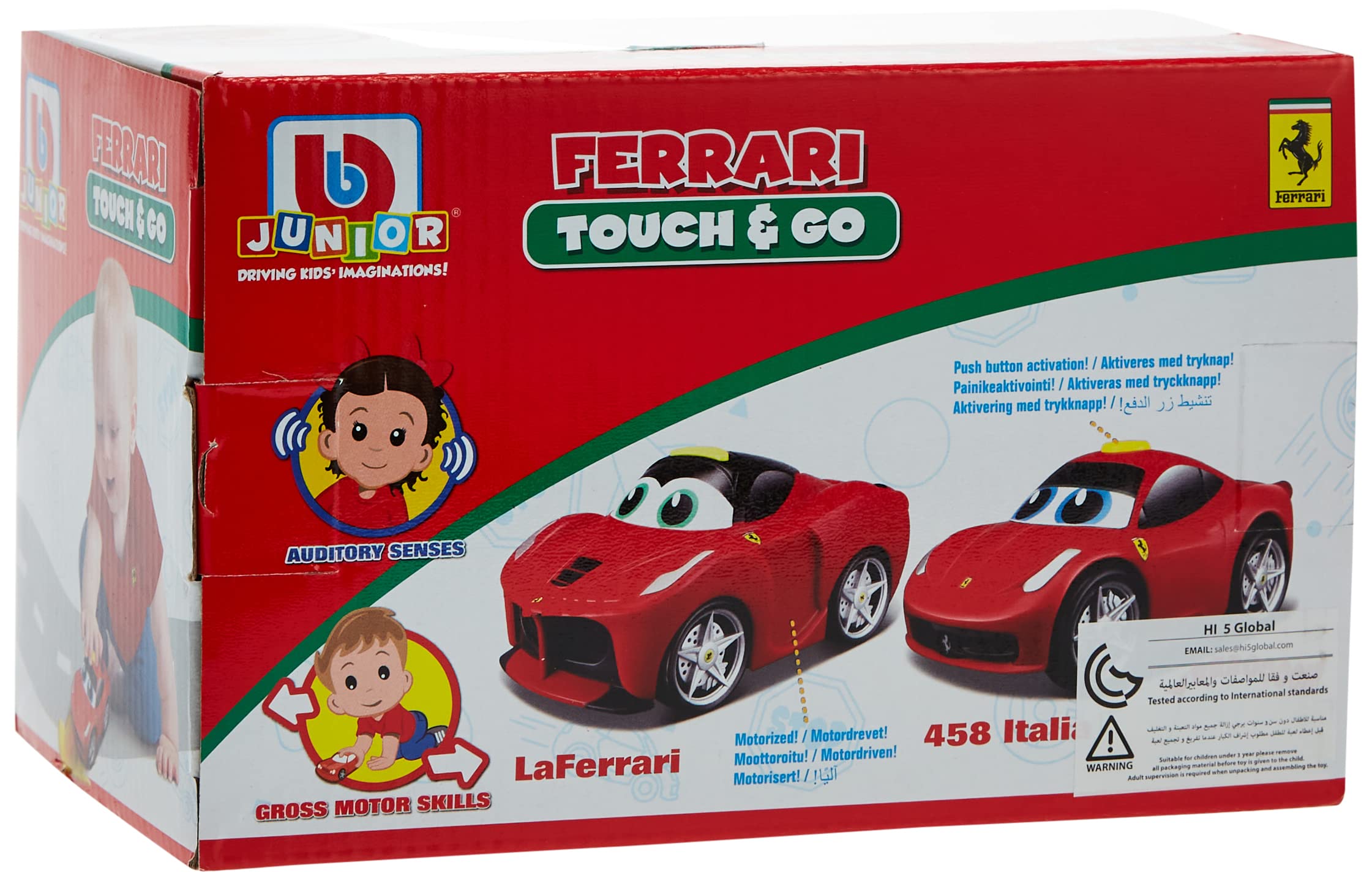 BB Junior Play & Go Ferrari Touch n Go 458 Italia Vehicle