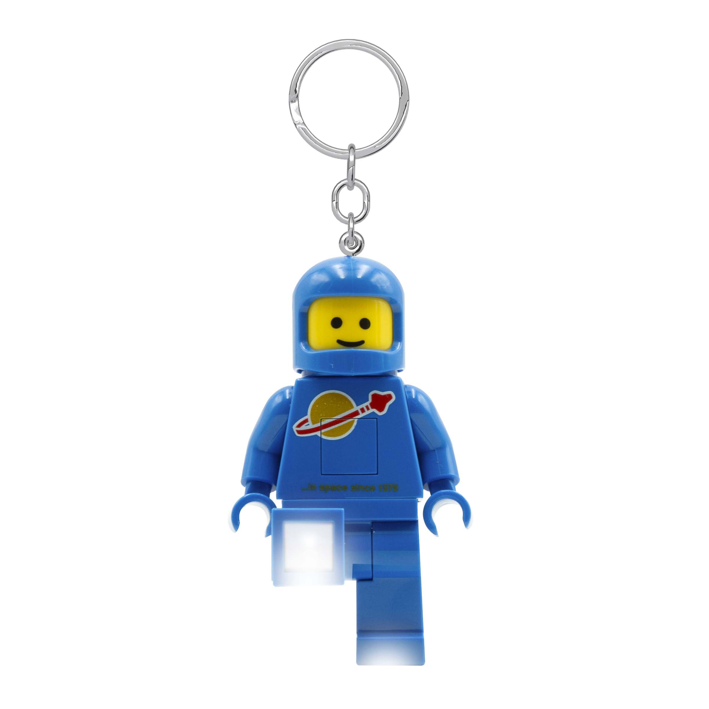 LEGO Minifigures Keychain Light - Spaceman Blue (KE10H), LED Light, Bag charm, Extra-Large 3 Inch Tall Figure