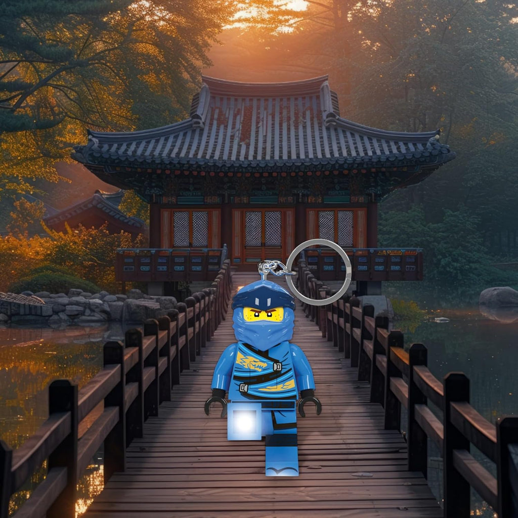 LEGO Ninjago Large 3 Inch Tall Figure Keychain Light - Jay (KE148H)