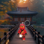 LEGO Ninjago Keychain Light - Kai (KE149H), 3 inch tall figure