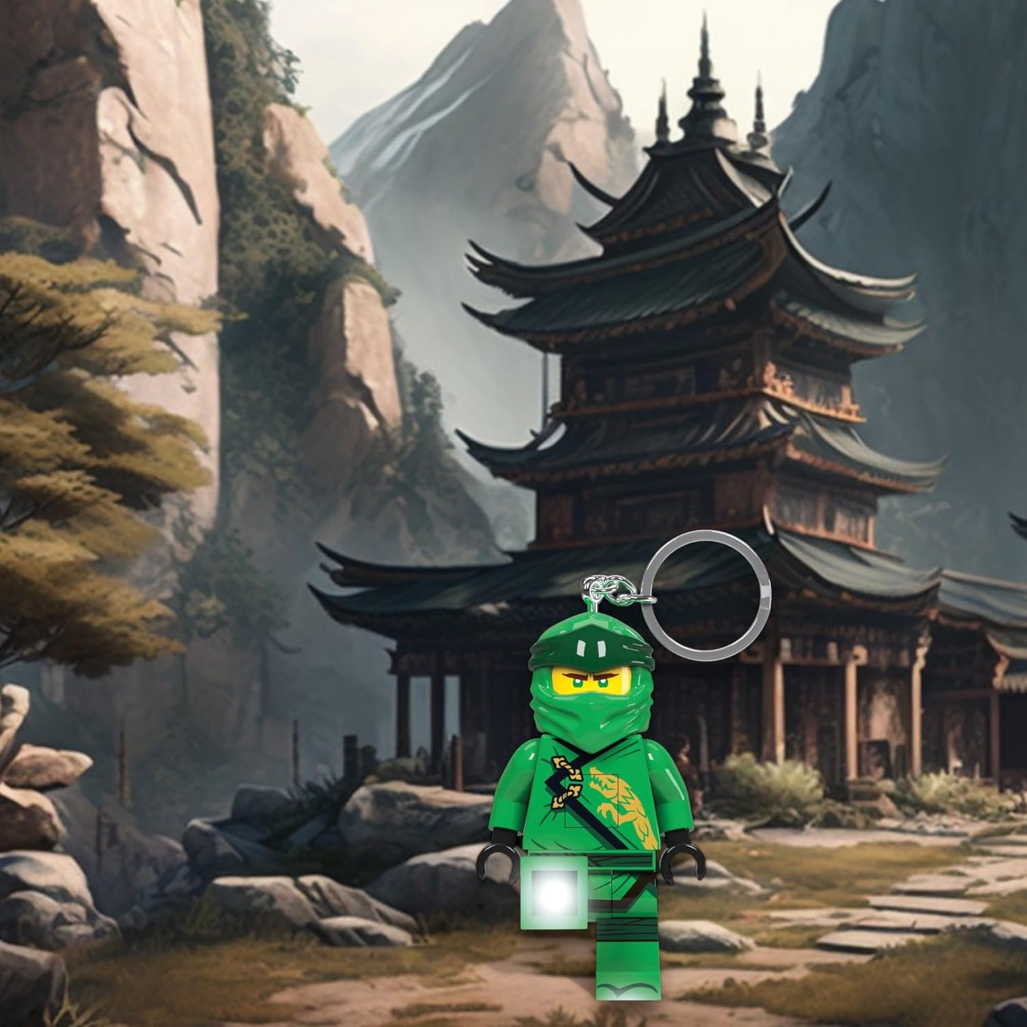 LEGO Ninjago Large 3 Inch Tall Figure Keychain Light - Lloyd (KE150H)