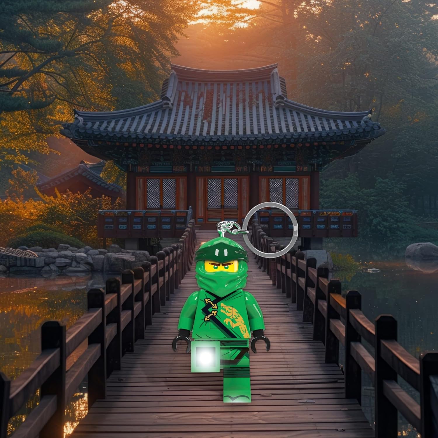 LEGO Ninjago Large 3 Inch Tall Figure Keychain Light - Lloyd (KE150H)