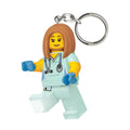 LEGO City Large 3 Inch Tall Figure Keychain Light - Veterinarian/Nurse (KE156H)